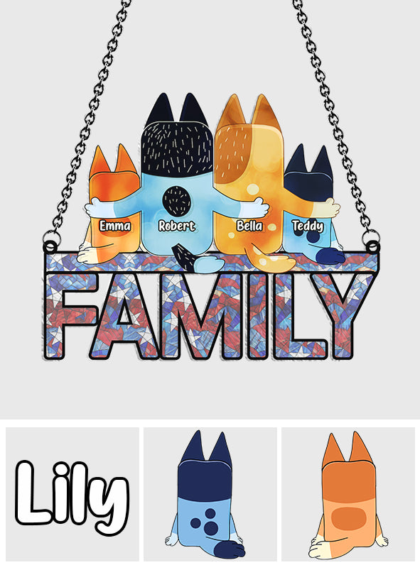 Our Family - Personalized Window Hanging Suncatcher Ornament