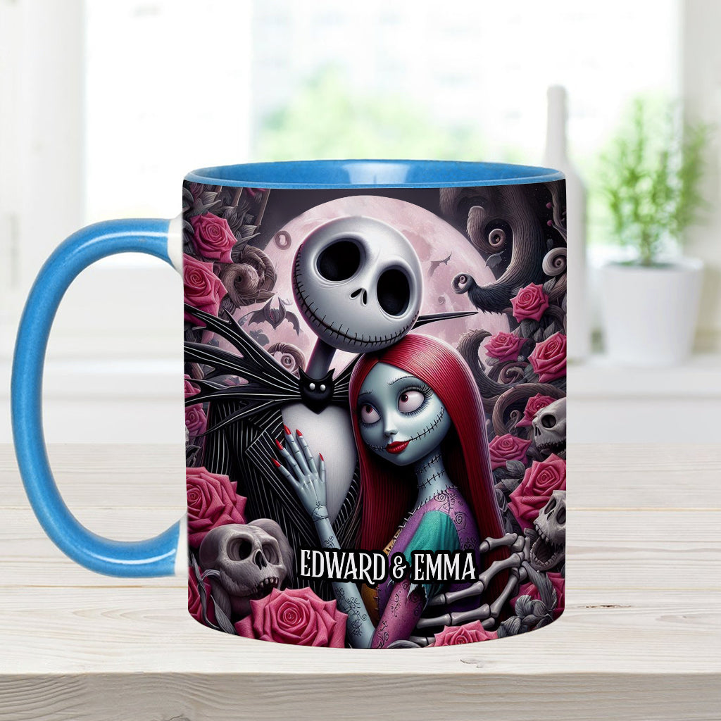Nightmare Couple Personalized Names - Personalized Nightmare Accent Mug