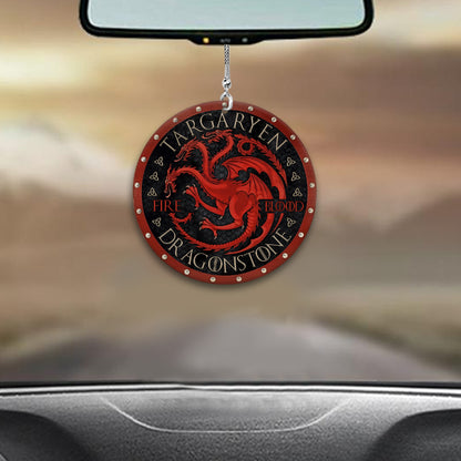 The Song Of Ice And Fire - Personalized Thrones Game Car Ornament