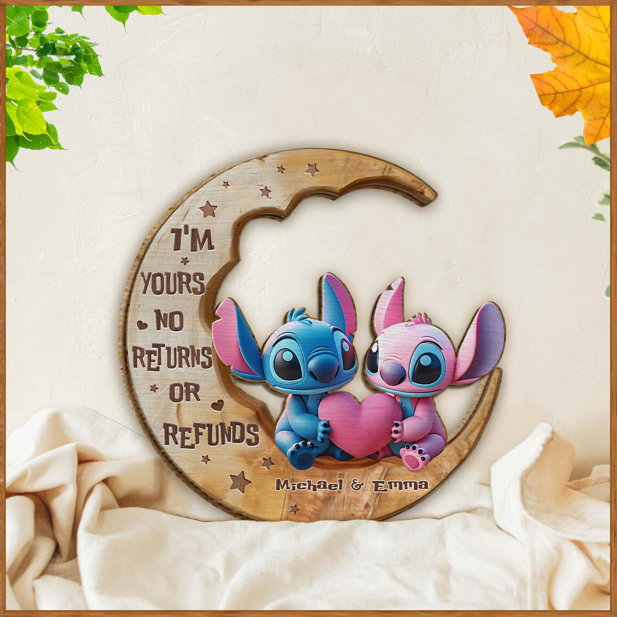I'm Yours - Personalized Ohana 2 Layered Wood Sign / Wood Plaque