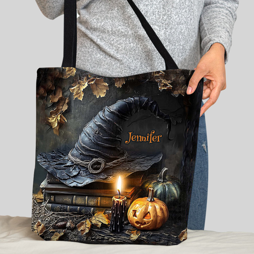 A Witch's Autumn Ritual - Personalized Witch Tote Bag