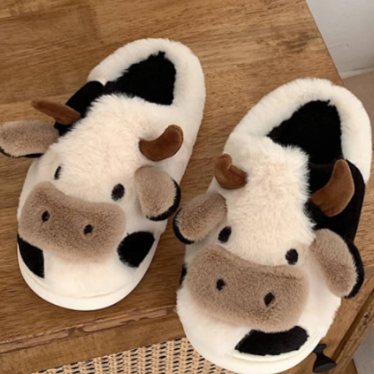 Cute Cow - Personalized Cow Plush Slipper