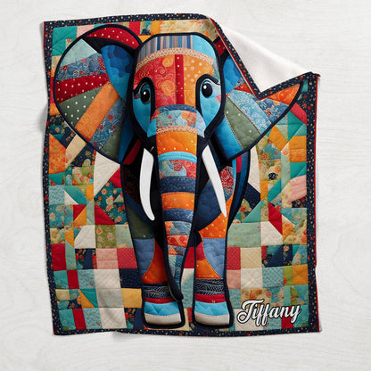 Beautiful Elephant - Personalized Elephant Blanket