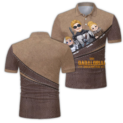 The Dadalorian - Personalized The Force Polo Shirt