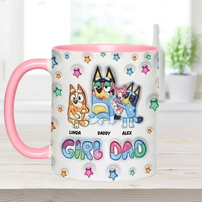 Girl Dad - Personalized Father Accent Mug
