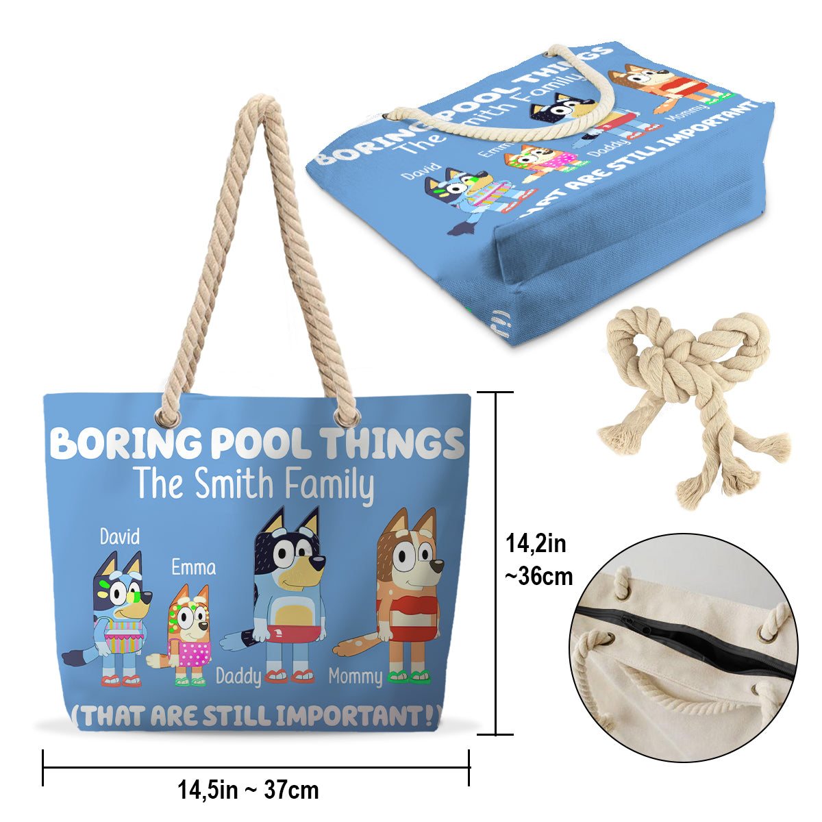 Boring Pool Things - Personalized Beach Bag