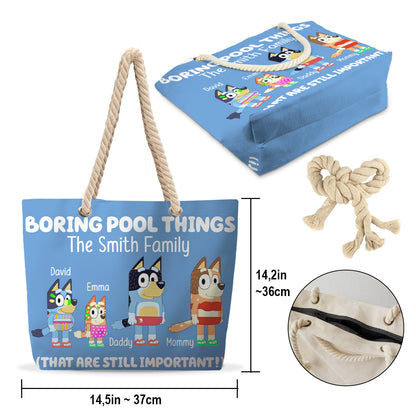 Boring Pool Things - Personalized Beach Bag