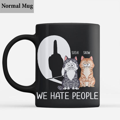 I Hate People - Personalized Cat Mug