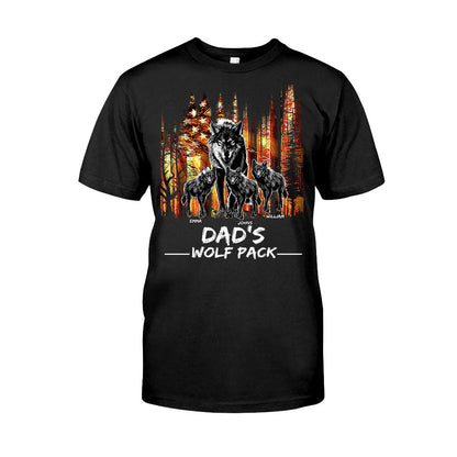 Dad's Wolf Pack - Personalized Father T-shirt And Hoodie