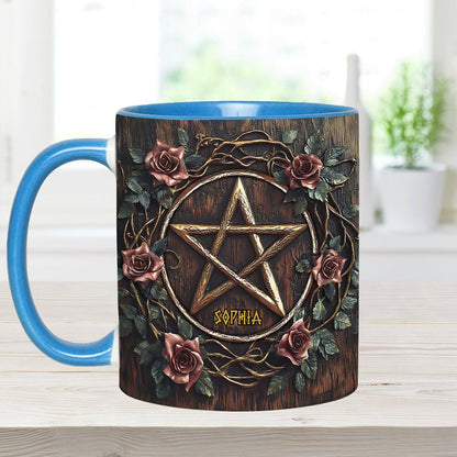 Beautiful Pentagram - Personalized Witch Accent Mug