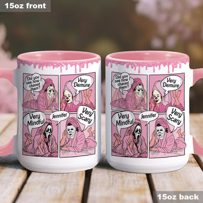 Very Demure, Very Mindful, Very Spooky - Personalized Accent Mug
