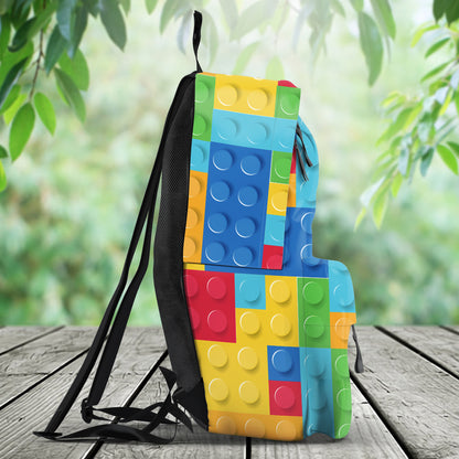 Colorful Puzzle Pieces - Personalized Kid Backpack