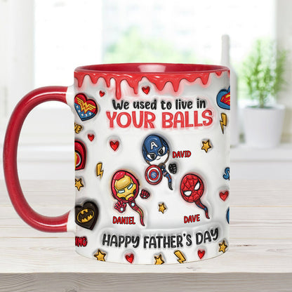 Happy Father's Day - Personalized Marvelous Universe Accent Mug