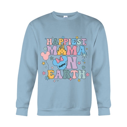 Happiest Mom On Earth - Personalized Mouse T-shirt And Hoodie