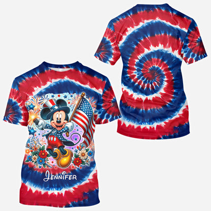 Cute Mouse 4th Of July - Personalized Mouse All Over Shirt