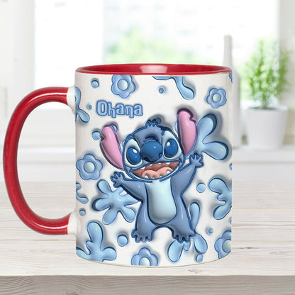 Ohana Blue - Personalized Ohana Accent Mug