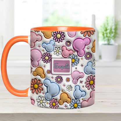 Foral Sping Disney - Personalized Mouse Accent Mug