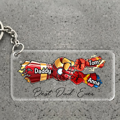 Daddy 's Team Daddy's Sidekicks - Personalized Father Keychain