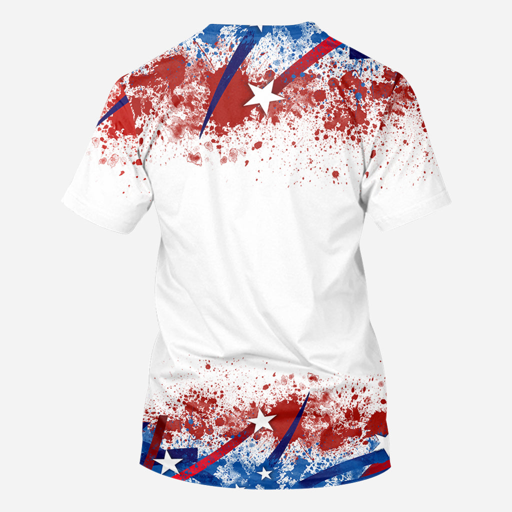 Nana Bear America Flag - Personalized Grandma All Over Shirt