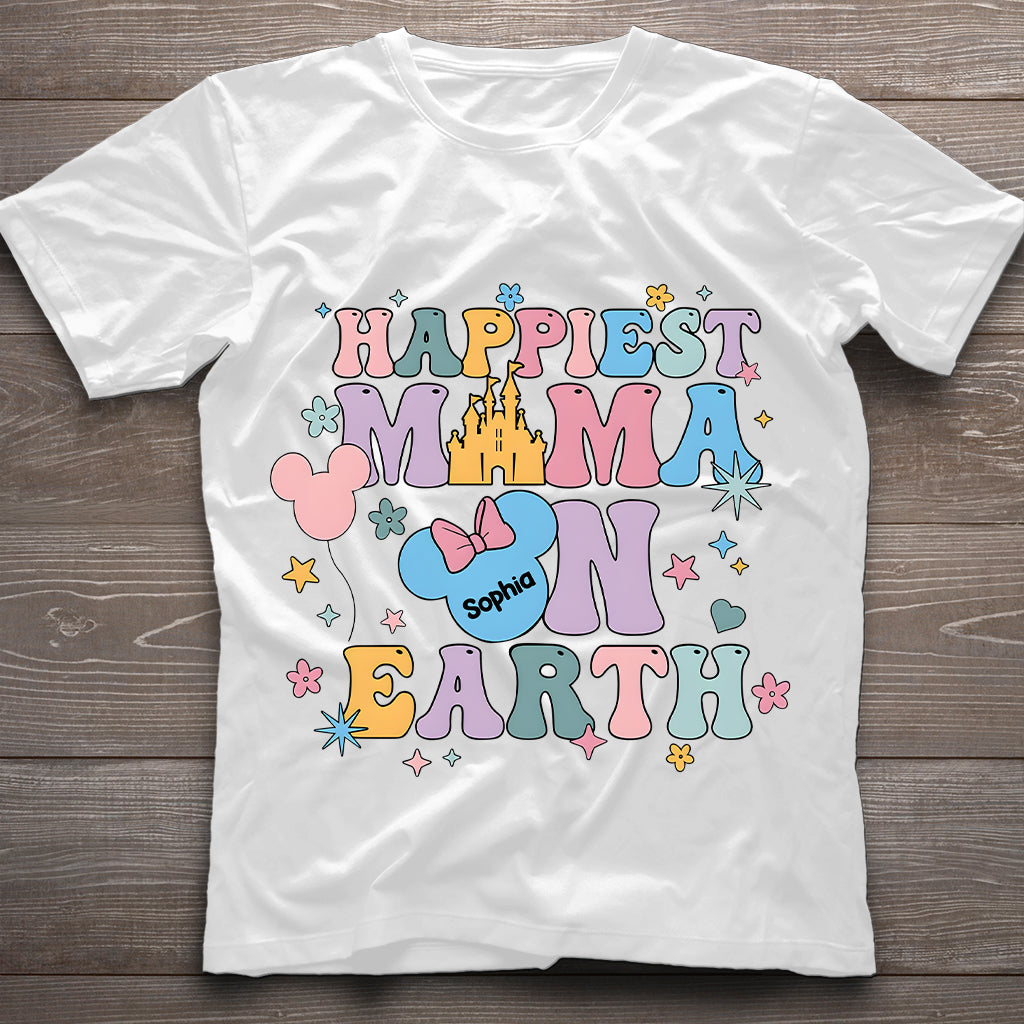 Happiest Mom On Earth - Personalized Mouse T-shirt And Hoodie