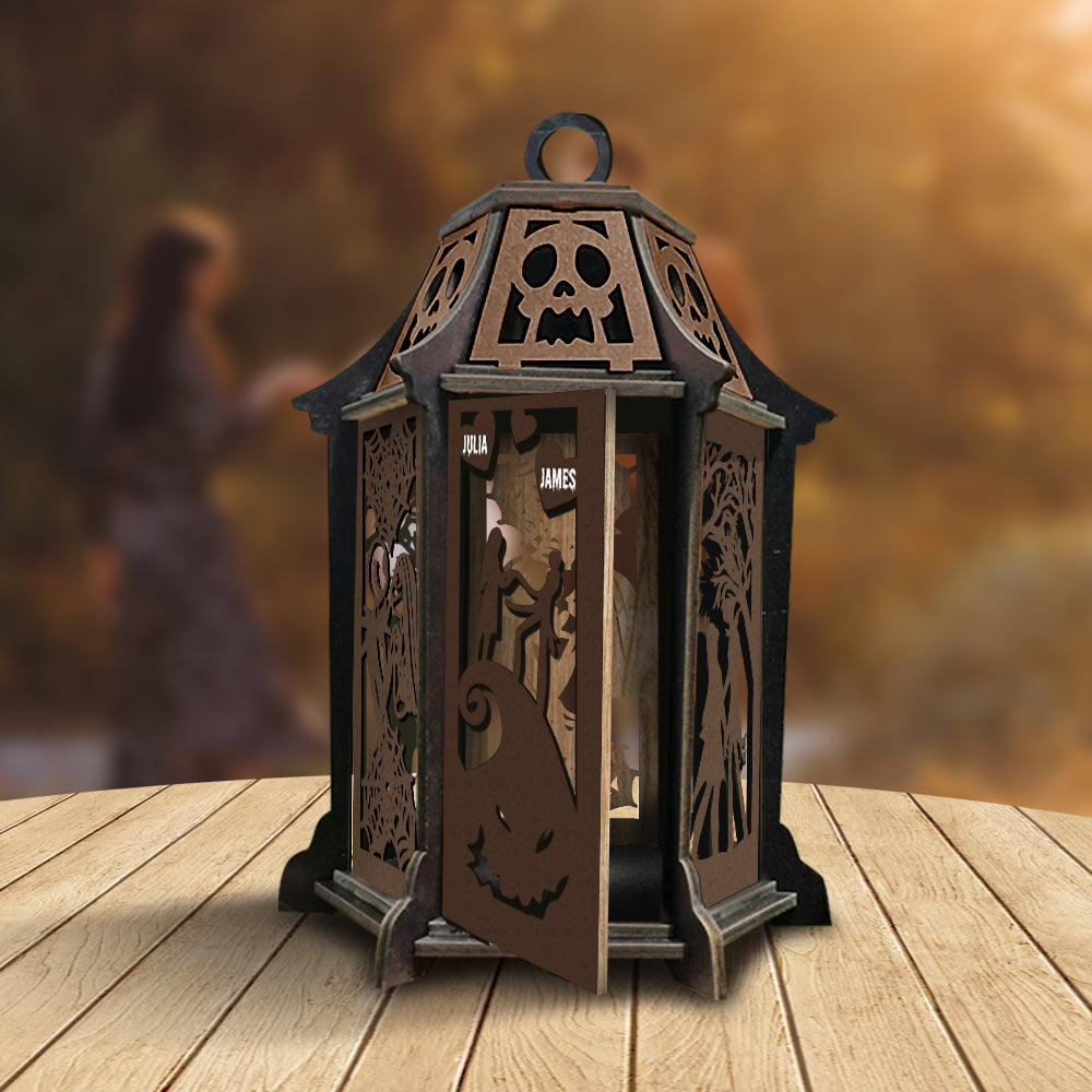 We're Simply Meant To Be - Personalized Couple Laser Cut Lantern