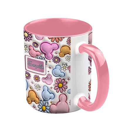 Foral Sping Disney - Personalized Mouse Accent Mug