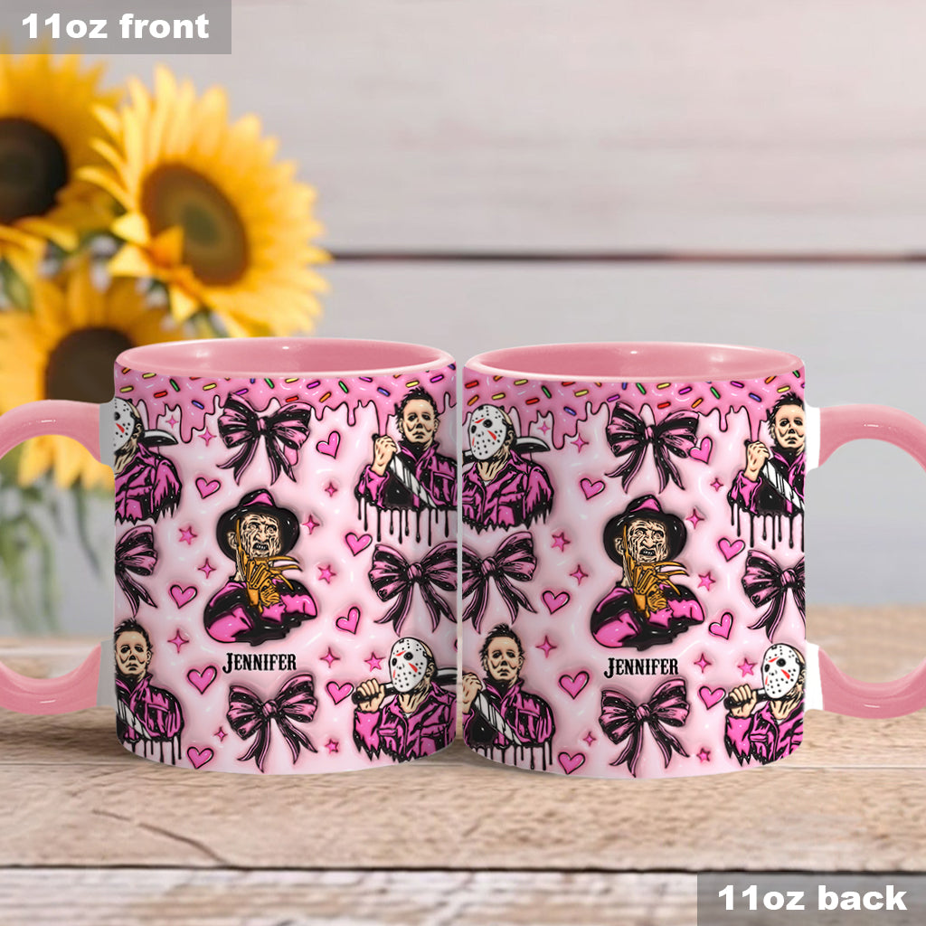 Pink Halloween Fan - Personalized Accent Mug