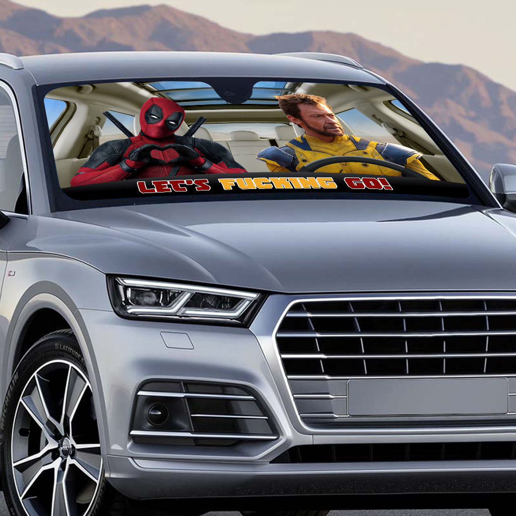Let's Fucking Go - The Psychopath Car Sunshade