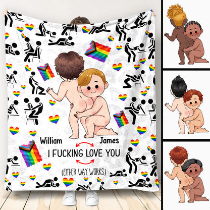 I Love You - Personalized LGBT Support Blanket