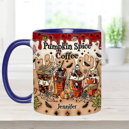 Autumn Leaves Pumpkin Spice Latte - Personalized Accent Mug
