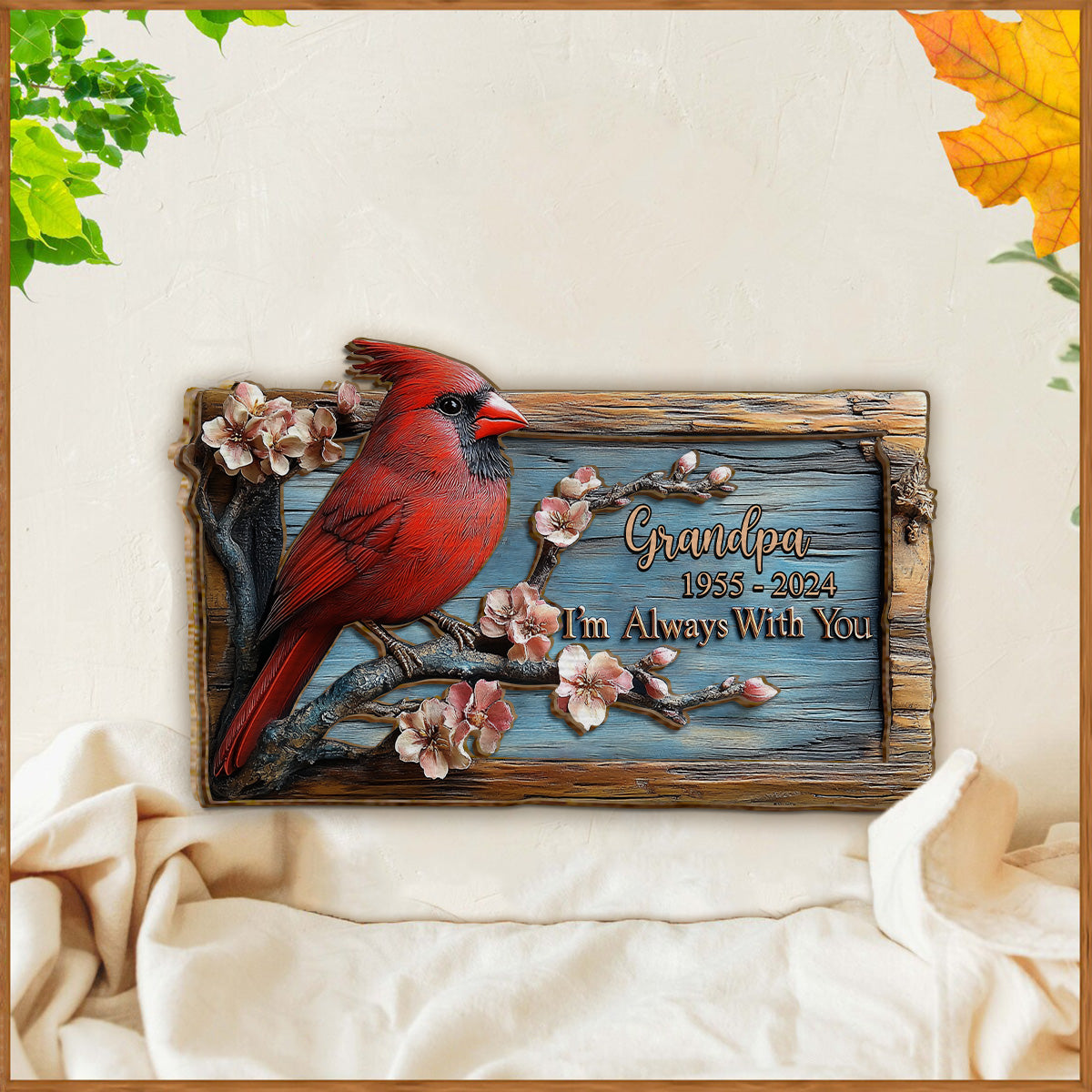 I'm Always With You - Personalized Memorial 2 Layered Wood Sign / Wood Plaque