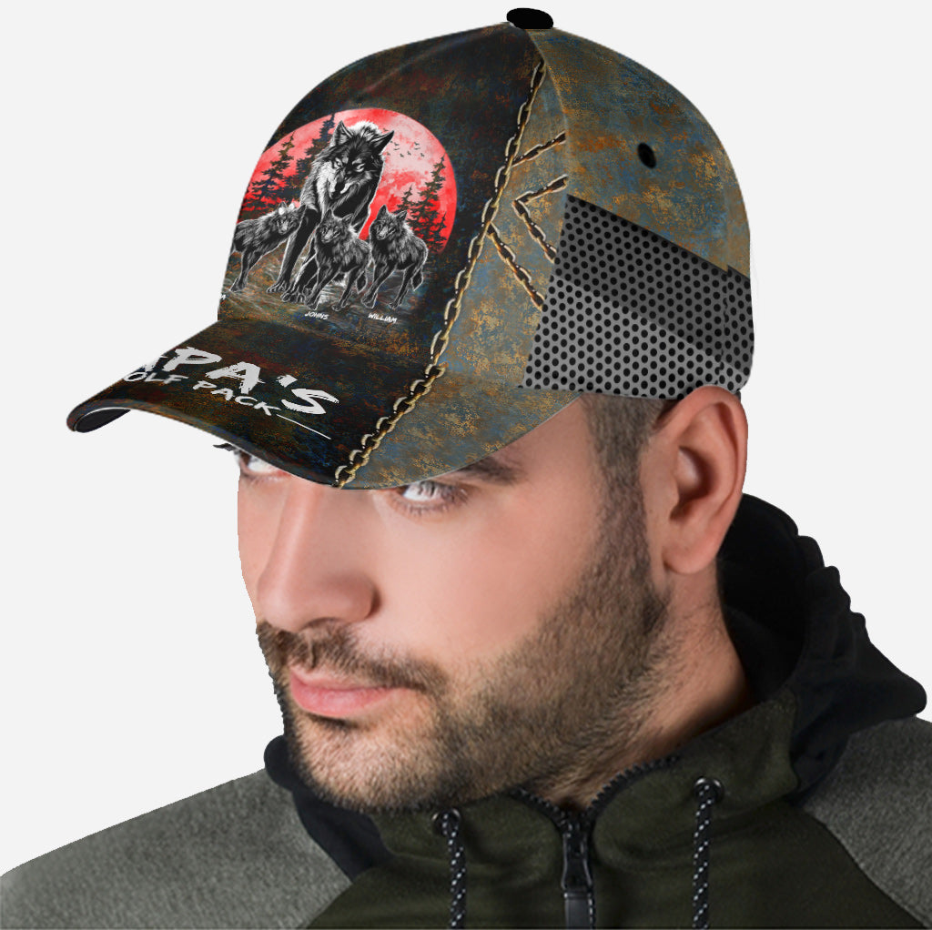 Grandpa's Wolf Pack - Personalized Grandpa Classic Cap