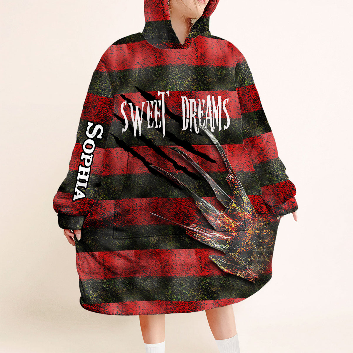Sweet Dreams - Personalized Sweet Dreams Blanket Hoodie