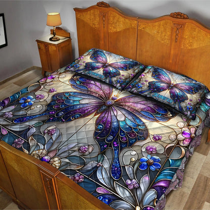Beautiful Butterflies - Personalized Butterfly Quilt Set