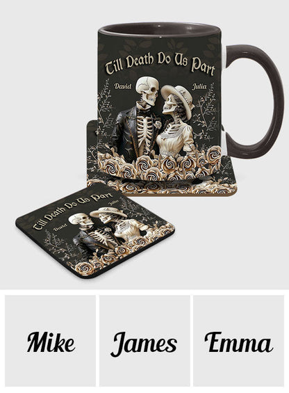 Till Death Do Us Part - Personalized Couple Accent Mug
