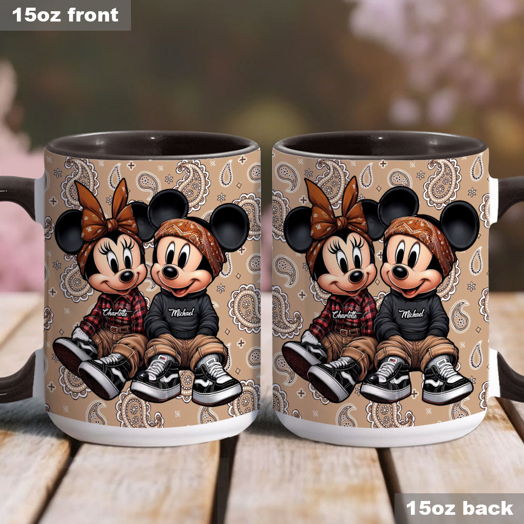 Chicano Mouse Couple - Personalized Mouse Accent Mug