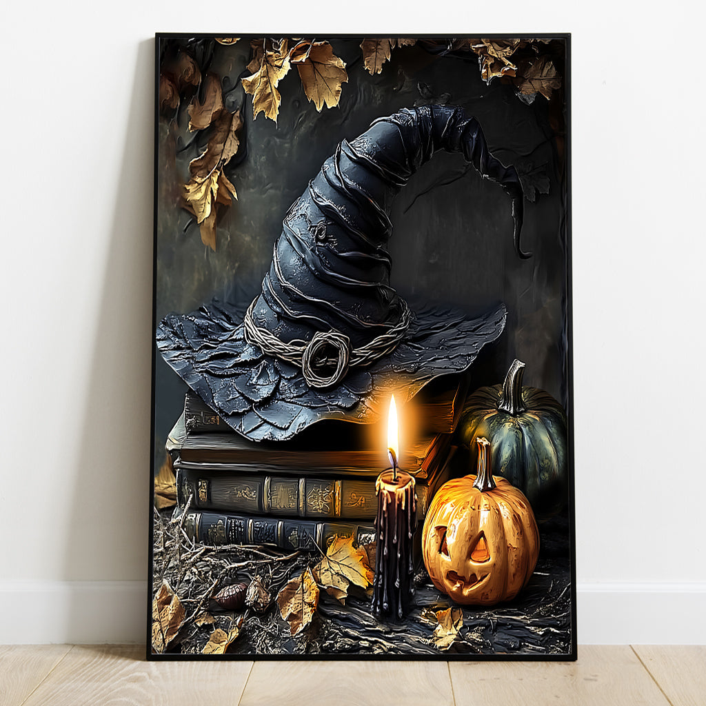 A Witch's Autumn Ritual - Witch Canvas And Poster