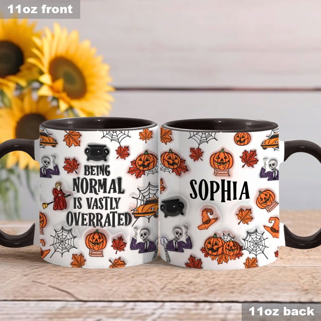 Being Normal Is Vastly Overrated - Personalized Accent Mug
