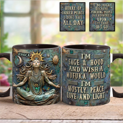 I'm Not Sugar And Spice - Personalized Yoga Accent Mug