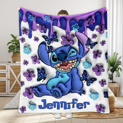 Purple Ohana - Personalized Ohana Blanket