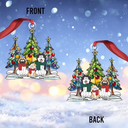 Merry Christmas Pets - Personalized Dog Custom Shaped Ornament