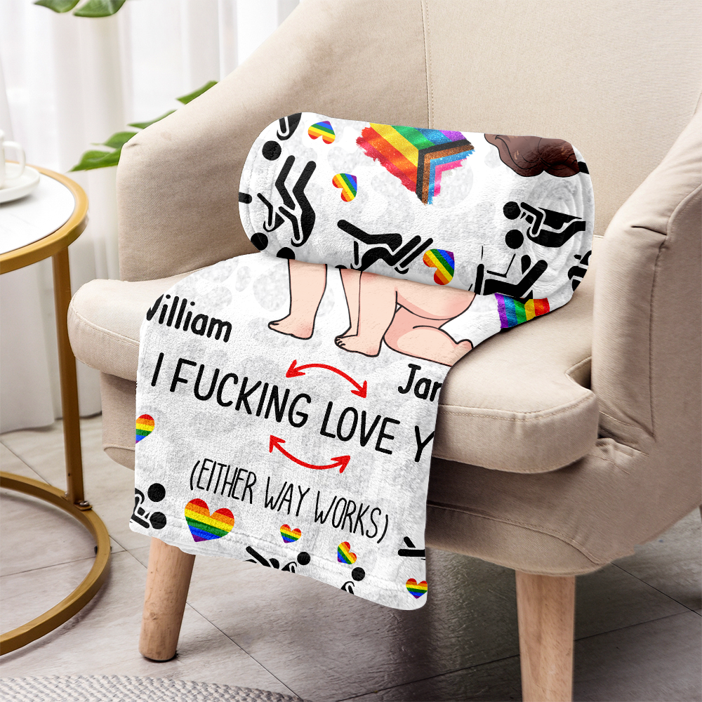 I Love You - Personalized LGBT Support Blanket