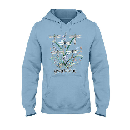 Grandma Mother Dragonfly - Personalized Grandma T-shirt And Hoodie