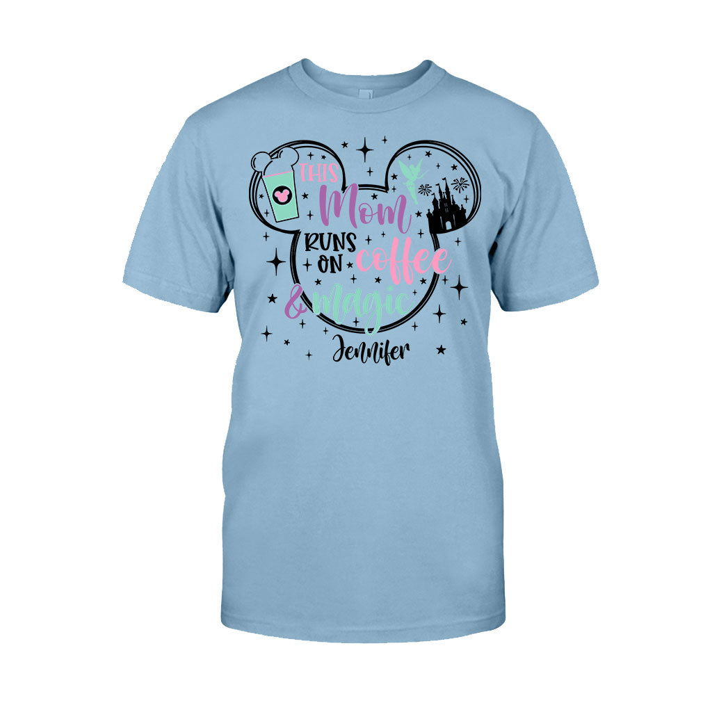 This Mom Runs On Coffee And Magic - Personalized Mouse T-shirt And Hoodie