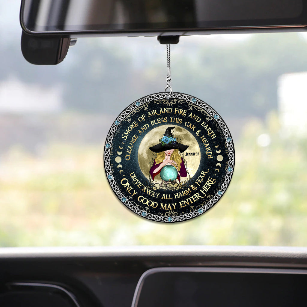 Smoke Of Air And Fire And Earth - Personalized Witch Car Ornament