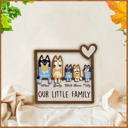 Family Forever - Personalized 2 Layered Wood Sign / Wood Plaque