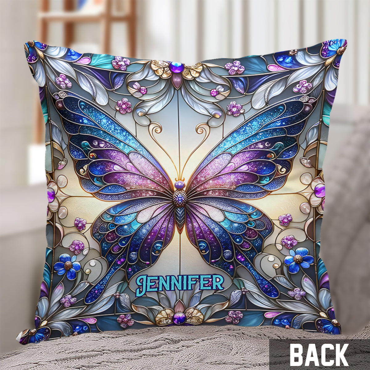 Love Butterflies - Personalized Butterfly Throw Pillow