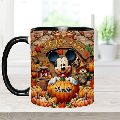 Hello Fall - Personalized Mouse Accent Mug