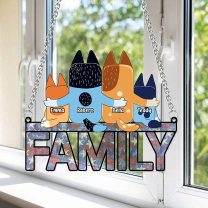 Our Family - Personalized Window Hanging Suncatcher Ornament