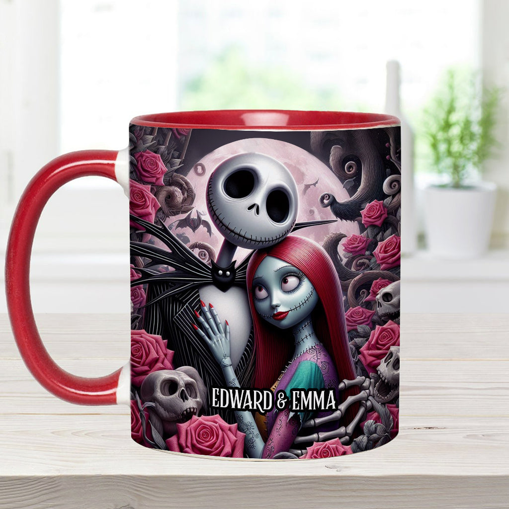 Nightmare Couple Personalized Names - Personalized Nightmare Accent Mug